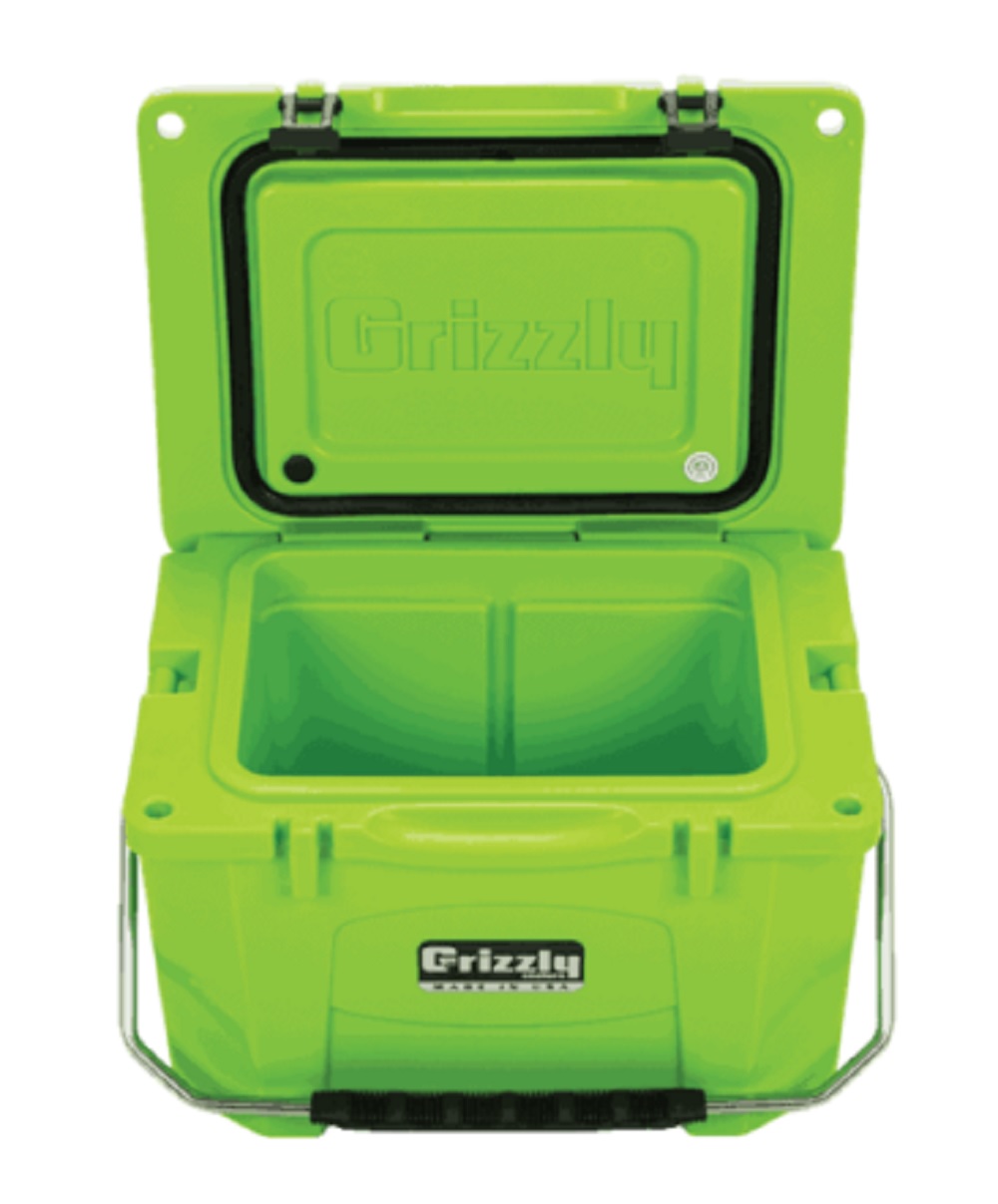 Grizzly 20 quart Cooler in Lime Green