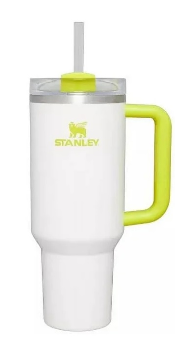 Stanley 40oz. Stainless Steel H2.O Flowstate Quencher Tumbler in Frost/Electric Yellow