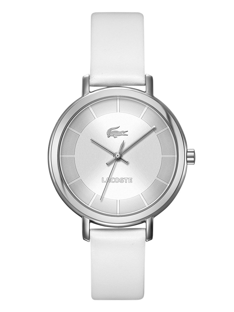 2000716 Lacoste Women's Nice White Leather Strap 36mm Watch