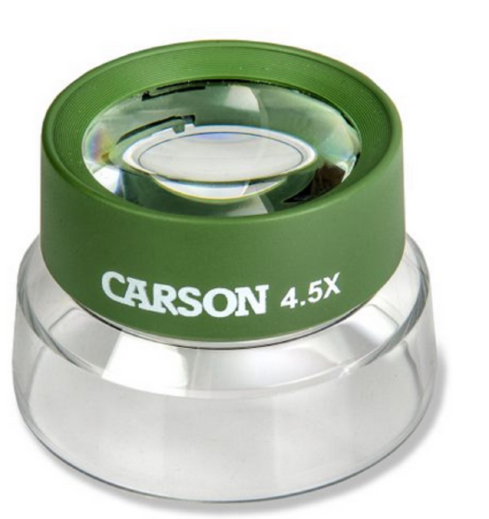 Carson BugLoupe™ 4.5x Power Pre-Focused Stand Magnifier Loupe