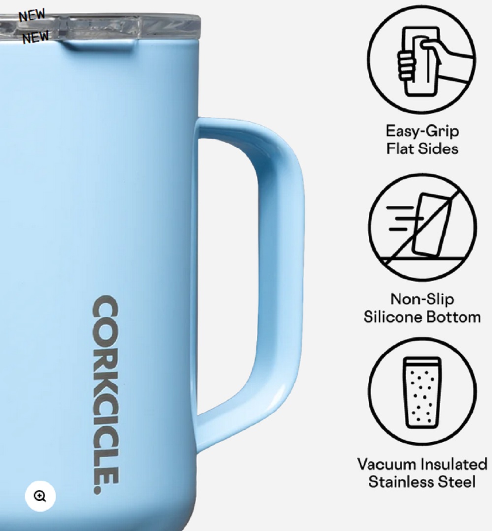 Corkcicle 16oz. Classic Coffee Mug in Baby Baby Blue