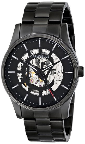 45A121 Caravelle Men's Automatic Gunmetal Stainless Steel Watch