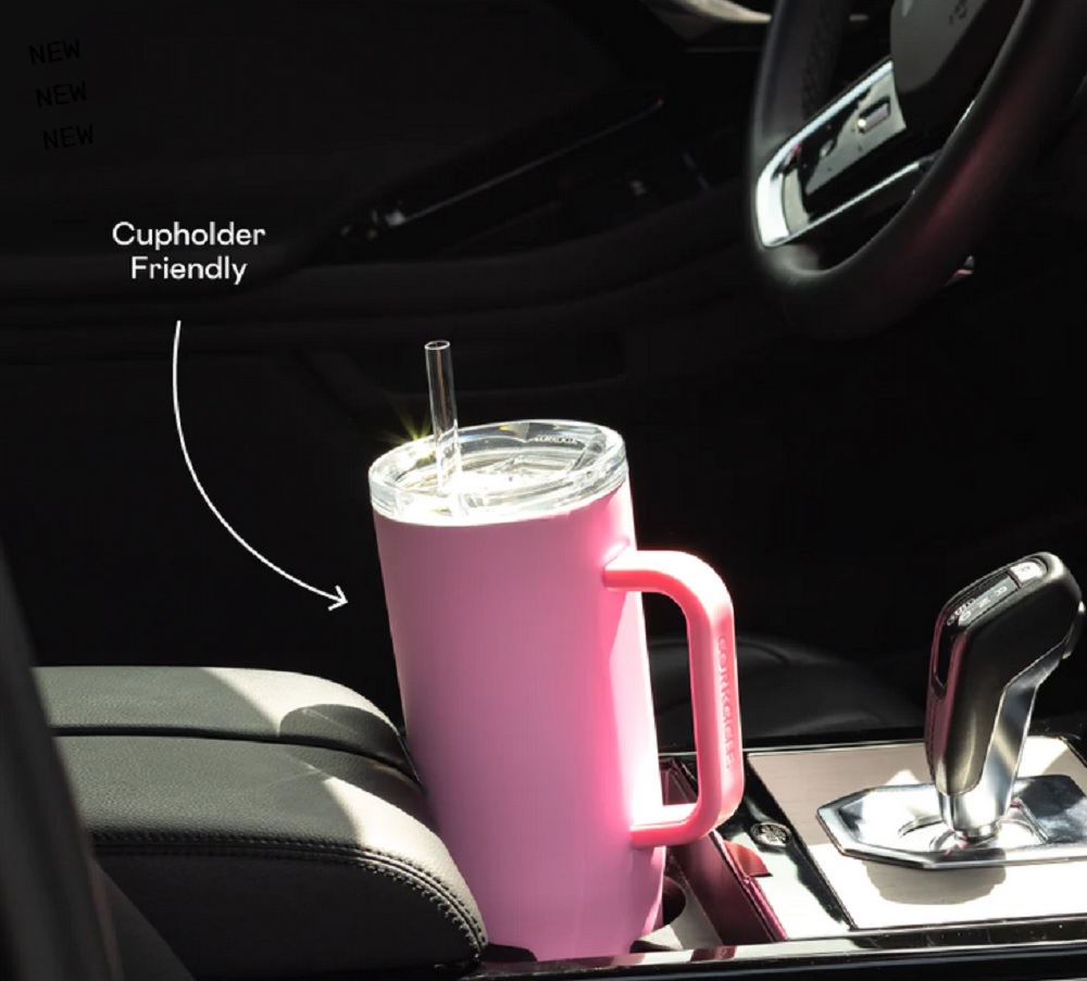 Corkcicle 40oz. Sun-Soaked Pink Cruiser Insulated Tumbler with Handle