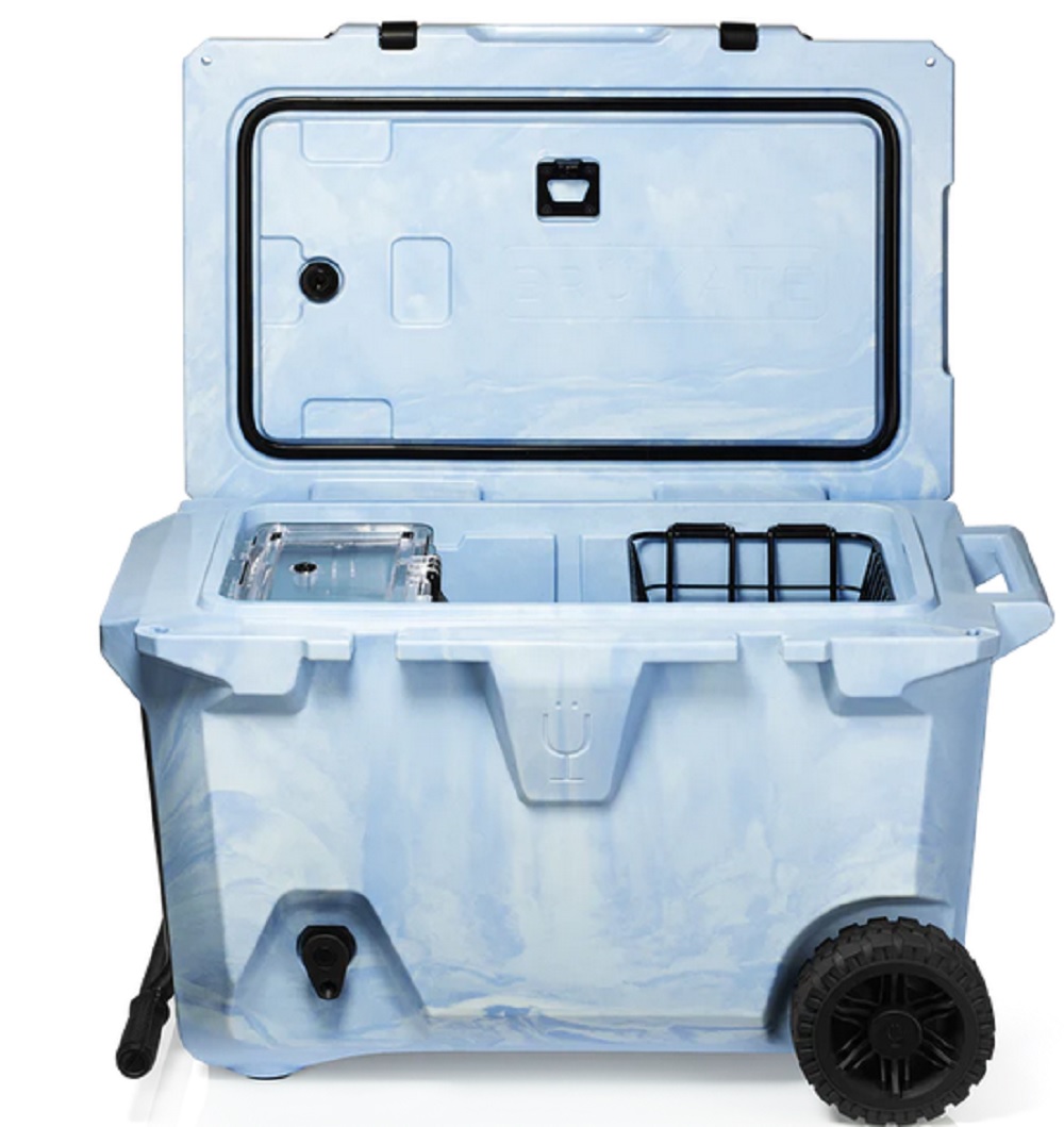 Brumate BruTank 55Quart Rolling Cooler in Blue and White Swirl