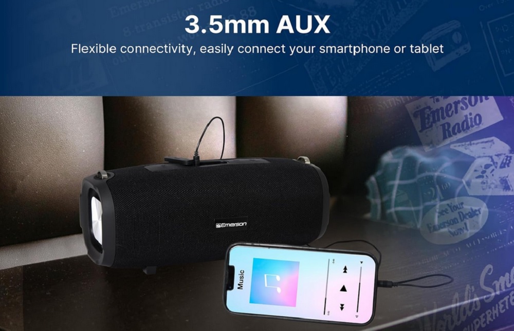 Portable Bluetooth® Speaker with Carrying Strap