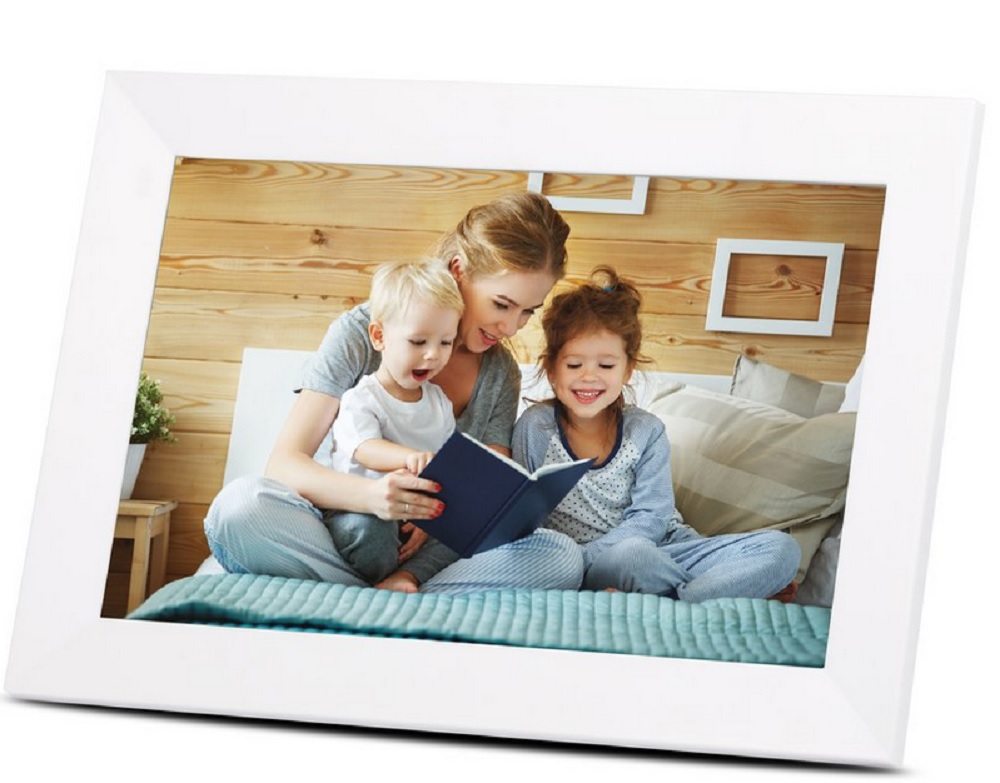 Bell + Howell White 10.1" Smart Photo Frame with Frameo Built-In