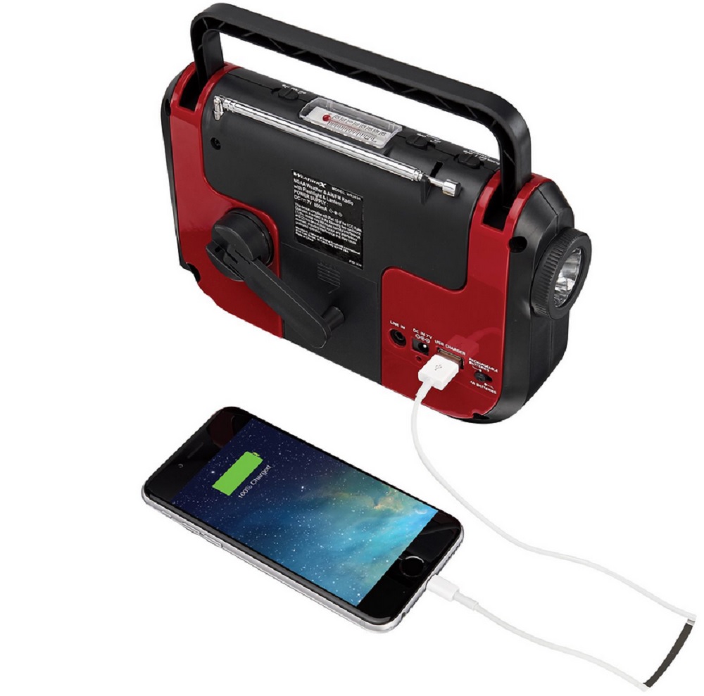 GPX Direct Tuning AM/FM Weather Band Radio with Flashlight & Lantern