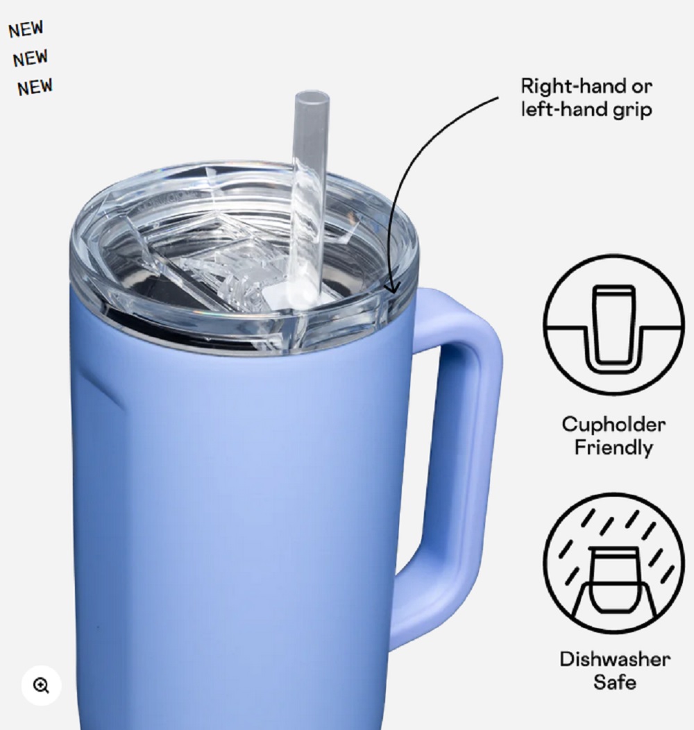 Corkcicle 40oz. Periwinkle Cruiser Insulated Tumbler with Handle