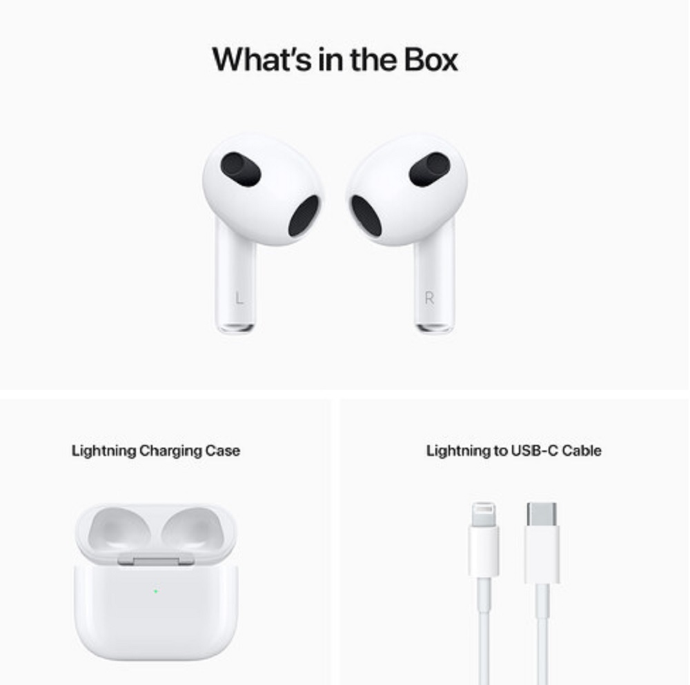 Apple AirPods with Lightning Charging Case (3rd Generation)