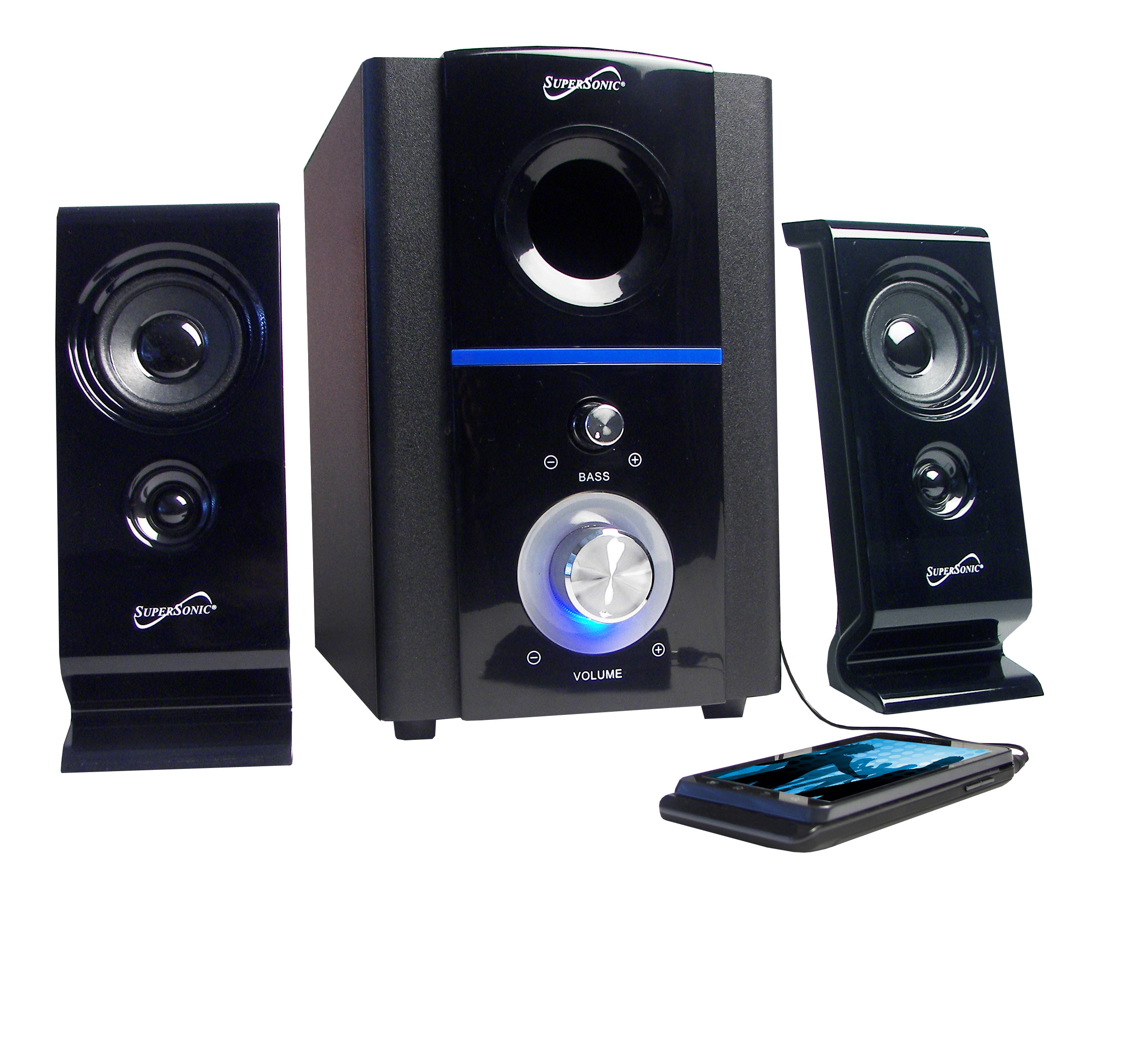 SuperSonic 2.1 Multimedia Speaker System w/ USB/SD Inputs