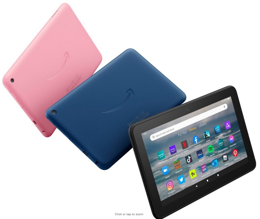 Amazon - Fire 7 tablet, 7 display, 16 GB, (2022 release) in Rose