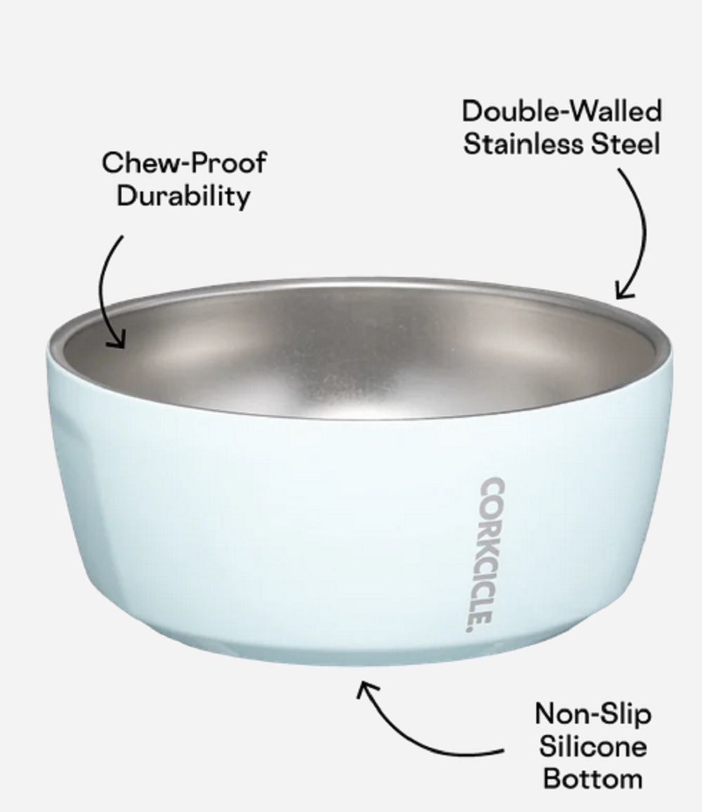 Corkcicle 16oz. Powder Blue Dog Bowl