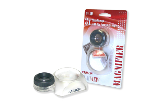 DualView™ 3x Power Stand Loupe Magnifier with 12x Focusing Loupe