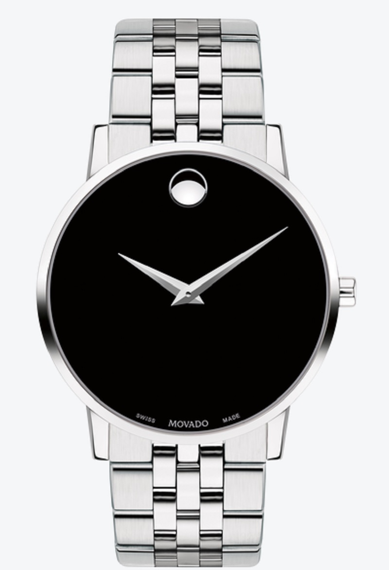 Movado Mens Classic Museum Black Quartz Dial Watch