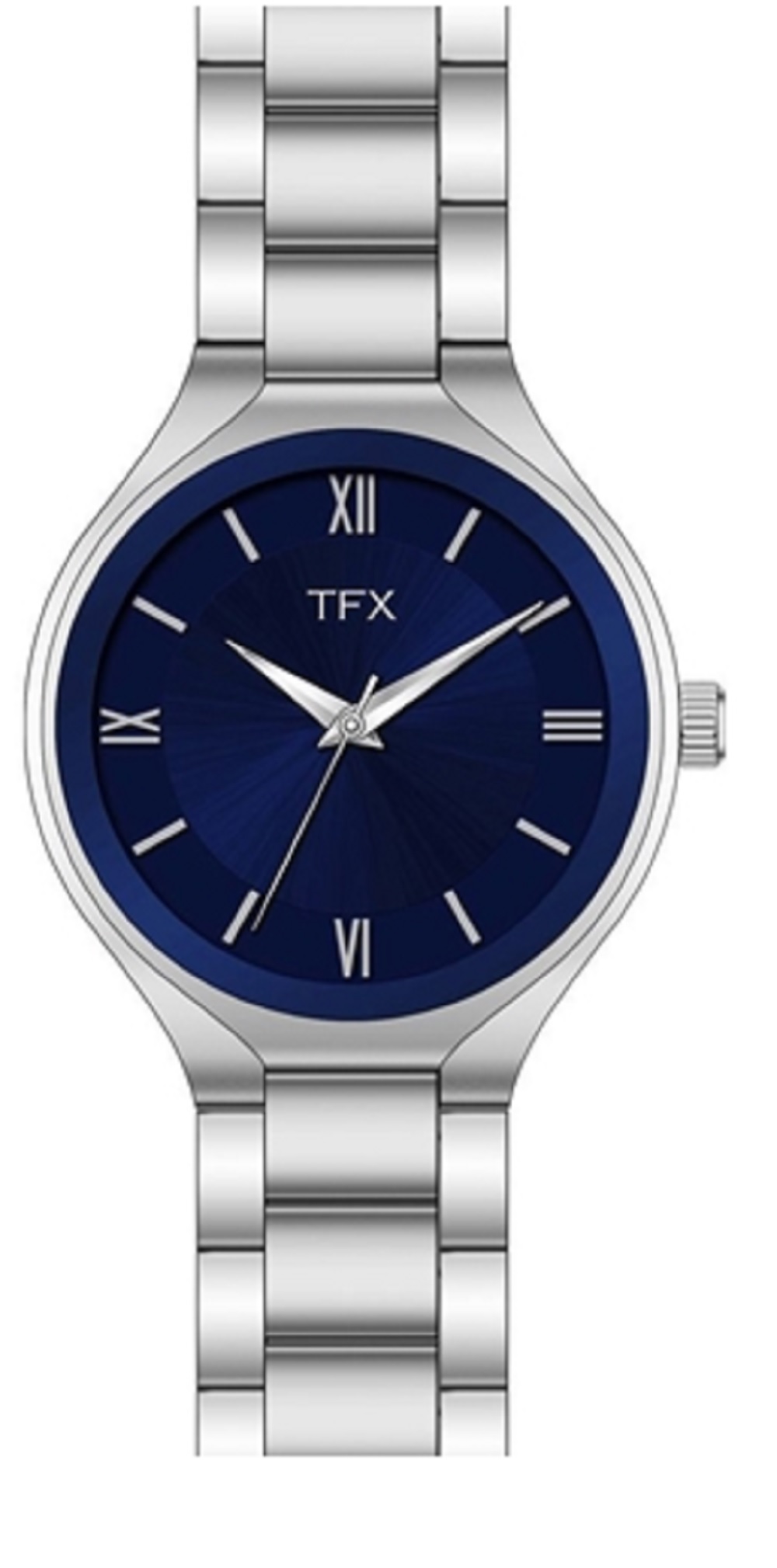 TFX by Bulova Mens Silver tone Stainless Steel bracelet watch with blue dial