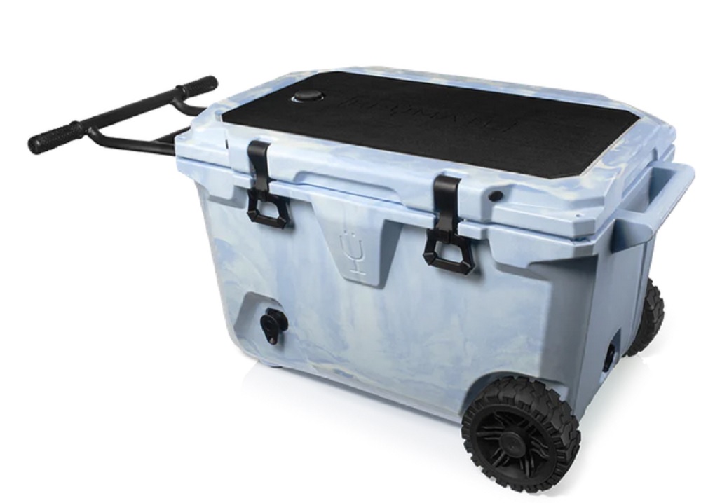 Brumate BruTank 55Quart Rolling Cooler in Blue and White Swirl