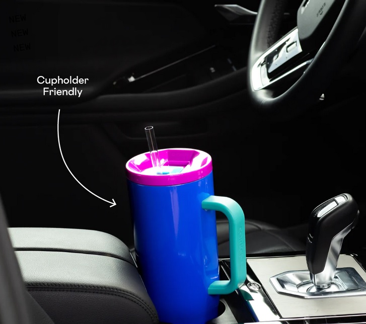 Corkcicle 40oz. 80's Windbreaker Cruiser Insulated Tumbler with Handle
