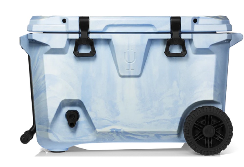 Brumate BruTank 55Quart Rolling Cooler in Blue and White Swirl