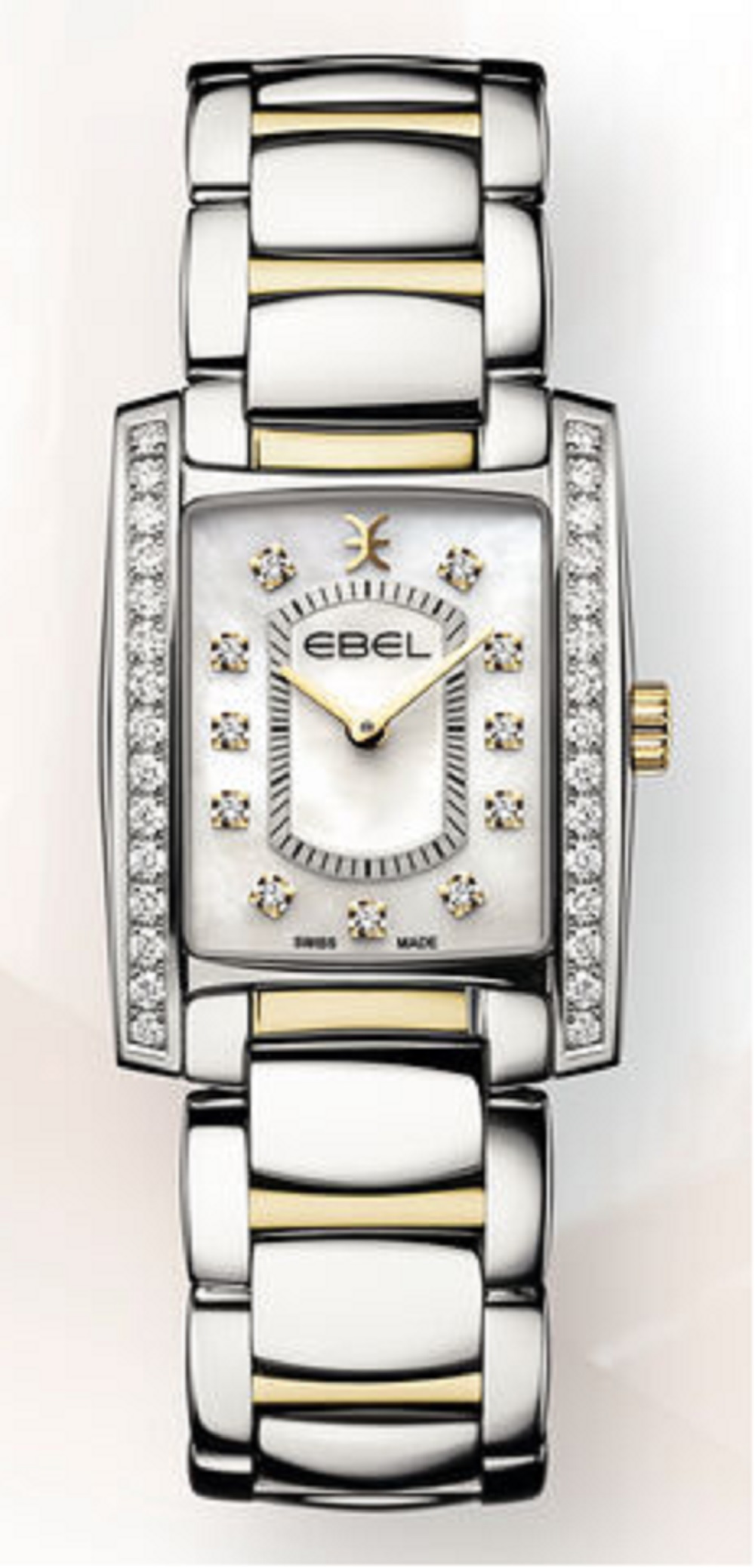 Ebel Brasilia Ladies, SS/18K Gold Case w/diamond Watch