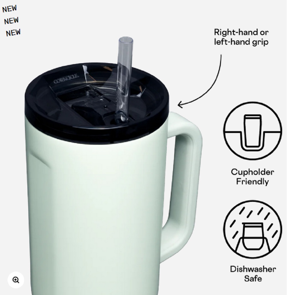 Corkcicle 40oz. Sage Mist Cruiser Insulated Tumbler with Handle