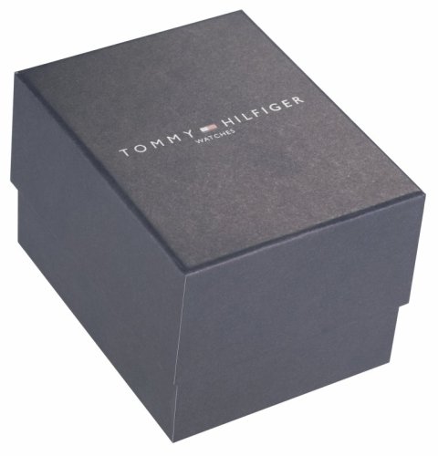 1710207 Tommy Hilfiger Men's Classic Silver-Tone Black Strap Watch