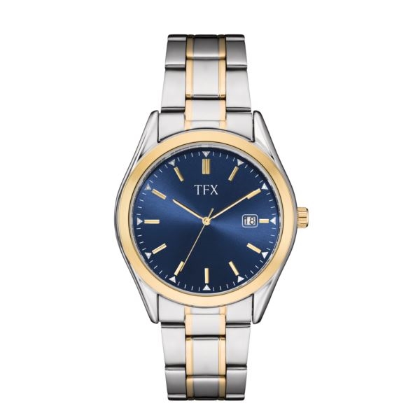 TFX by Bulova Men's Two-tone Bracelet with Blue Dial Watch