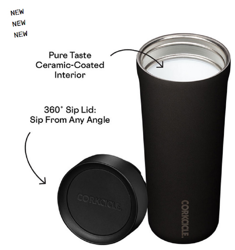 Corkcicle 17oz. Gloss Midnight Navy Commuter Spill-proof Insulated Travel Coffee Mug