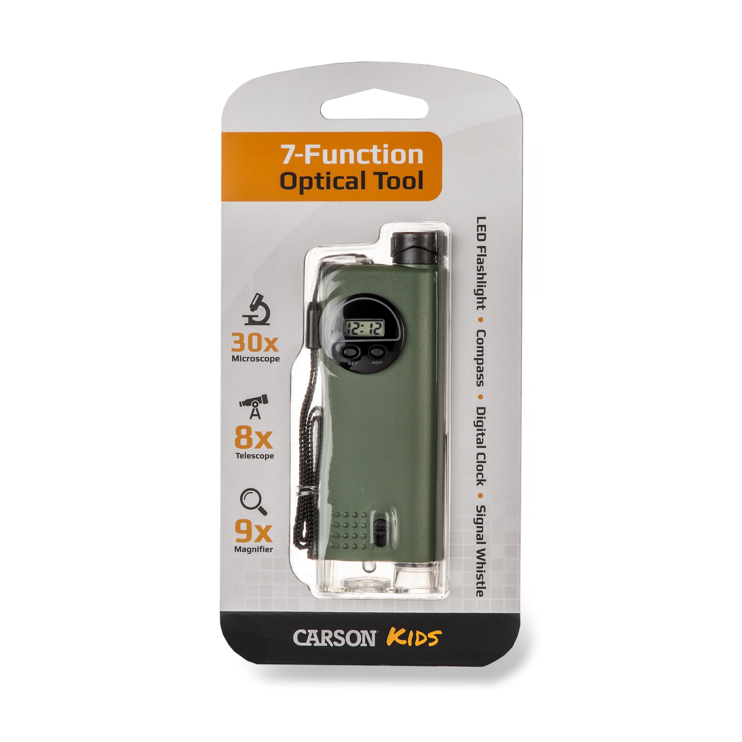 Carson 7-function, multi-use optical Pocket tool