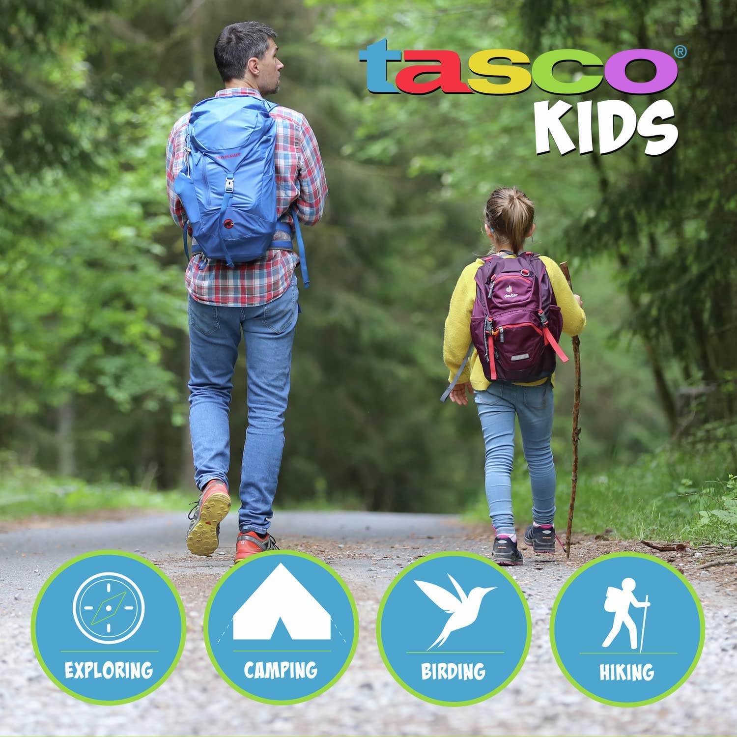 Tasco Kids Binoculars 8x21, Compact Binoculars for Kids