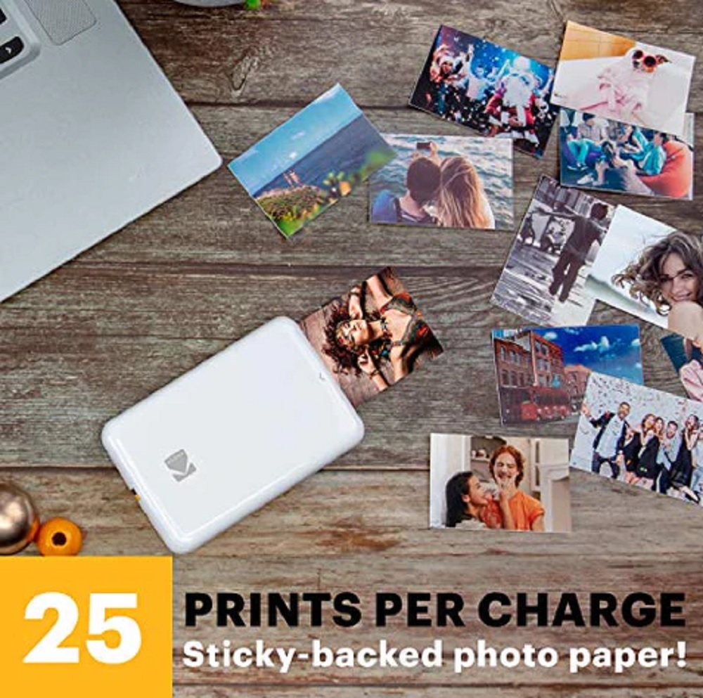 Kodak Zink Step Wireless Mobile 2X3 Photo Printer in White