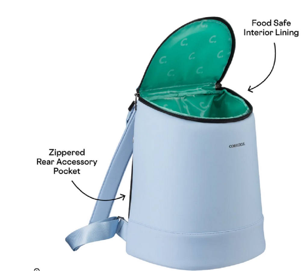 Corkcicle Periwinkle Neoprene Eola Bucket Cooler Bag