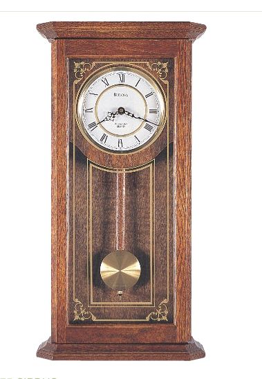 Bulova Cirrus California Oak Finish Wall Clock w/ Westminster Melody Chime