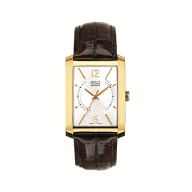 07301420 ESQ by Movado Men's Synthesis™ Rectangular Yellow Gold-Plated Watch