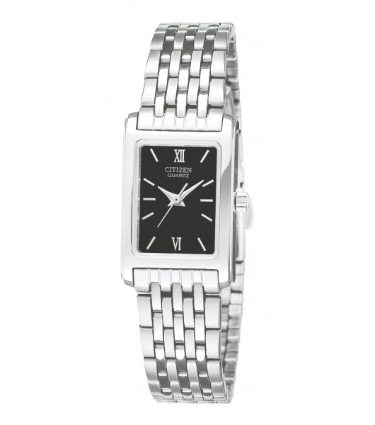 EJ5850-57E Citizen Quartz Women's Rectangle Black Dial Analog Stainless Watch