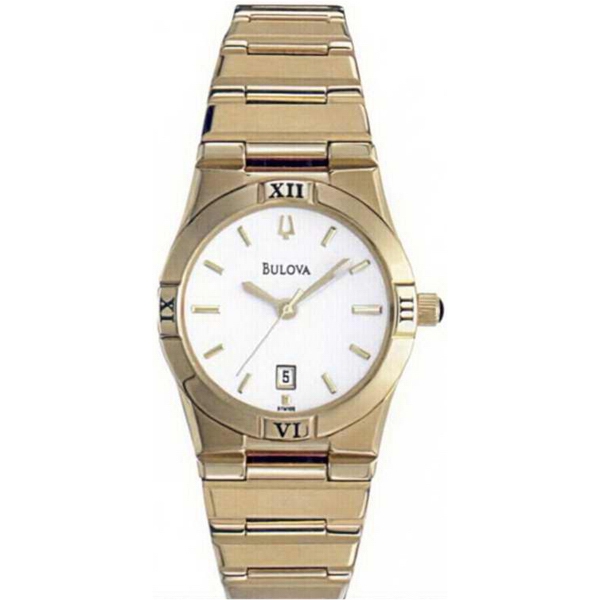 Bulova Ladies Gold-Tone Dress Watch w/ Calendar & Long Term Continuity