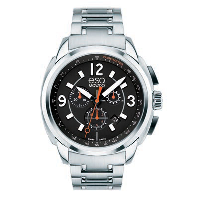 07301415 ESQ Men's Excel Chronograph Watch with Black Dial