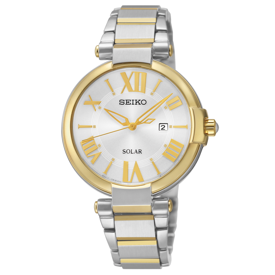 SUT174 Seiko Women's Solar Two-Tone Stainless Steel Bracelet Watch