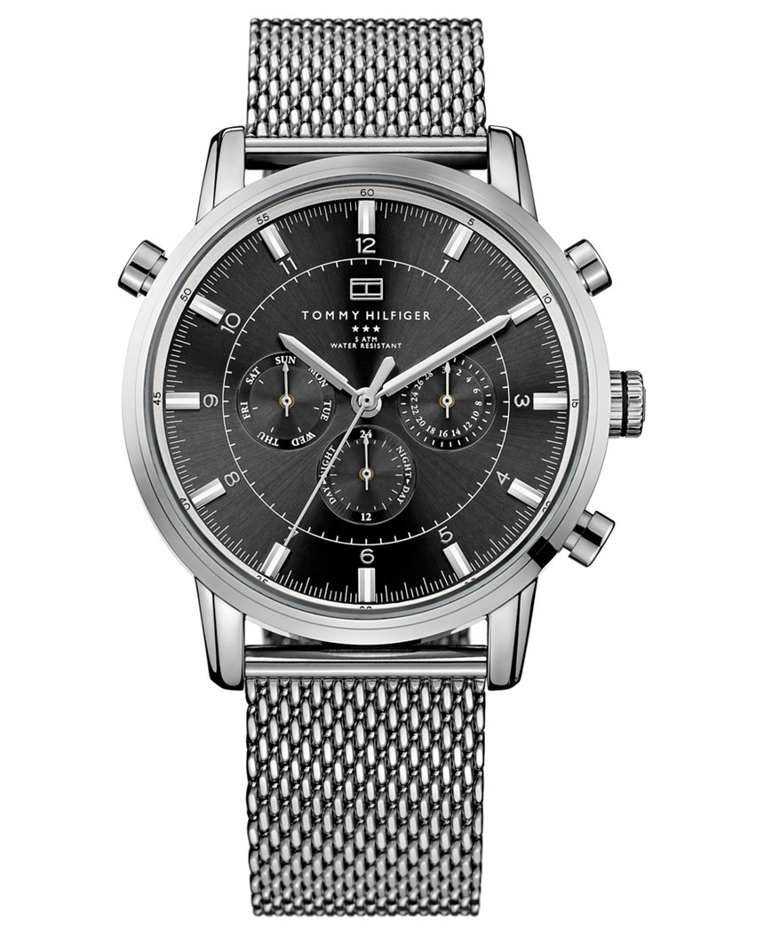 1790877 Tommy Hilfiger Men's Stainless Steel Mesh Bracelet Chronograph Dial Watch