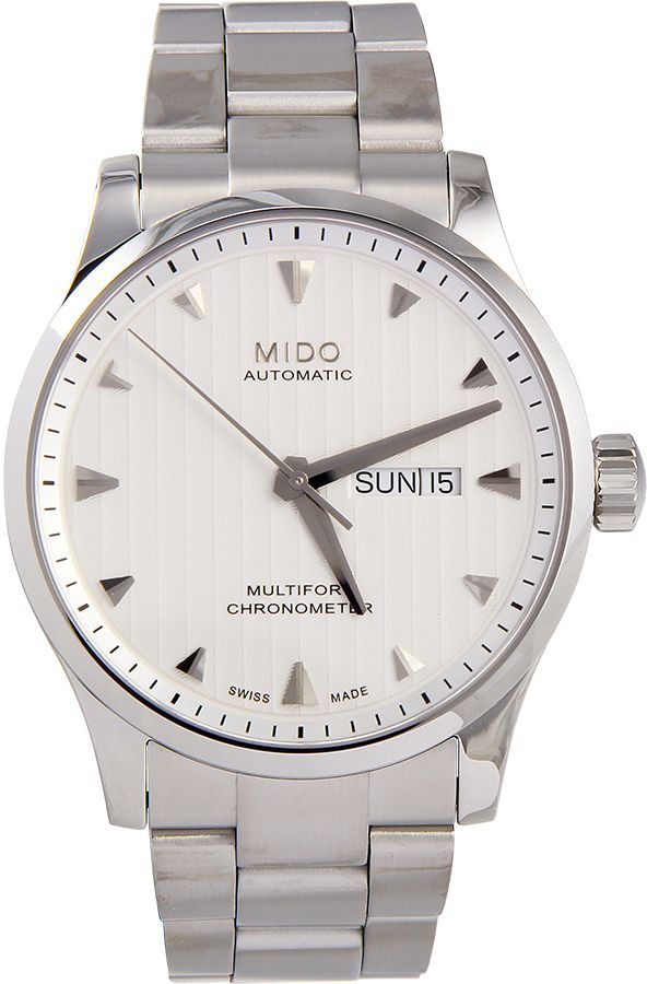 1103100 Men's Automatic Silver Dial Stainless Steel Band Watch