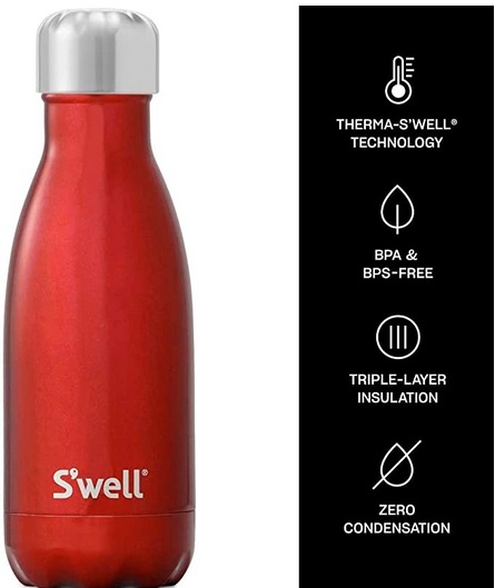 S'well Authentic 9oz. Rowboat Red Insulated Bottle