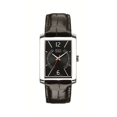 07301406 ESQ Men's Synthesis Watch with Rectangular Black Dial 