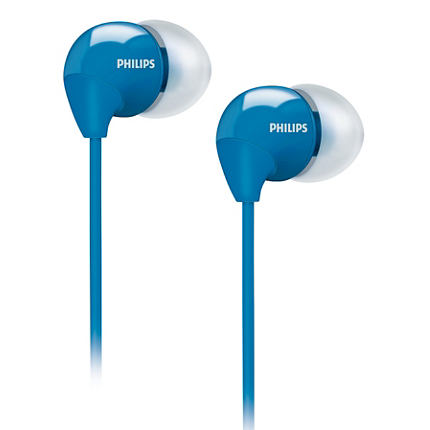 SHE3595WT/28 Philips In-Ear Headphones with Dynamic Bass and Integrated Mic 