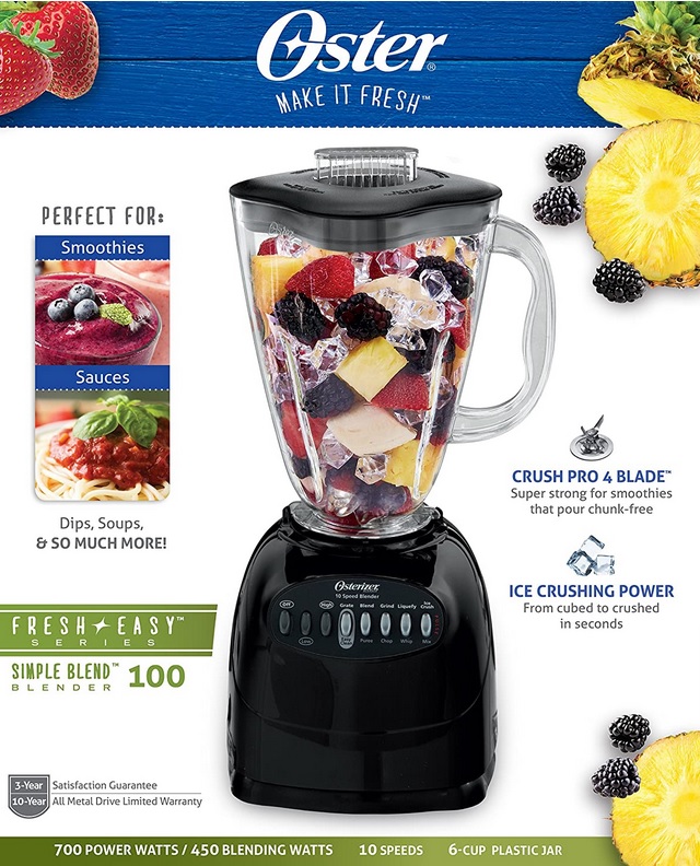 Oster 10-Speed Blender with plastic Jar