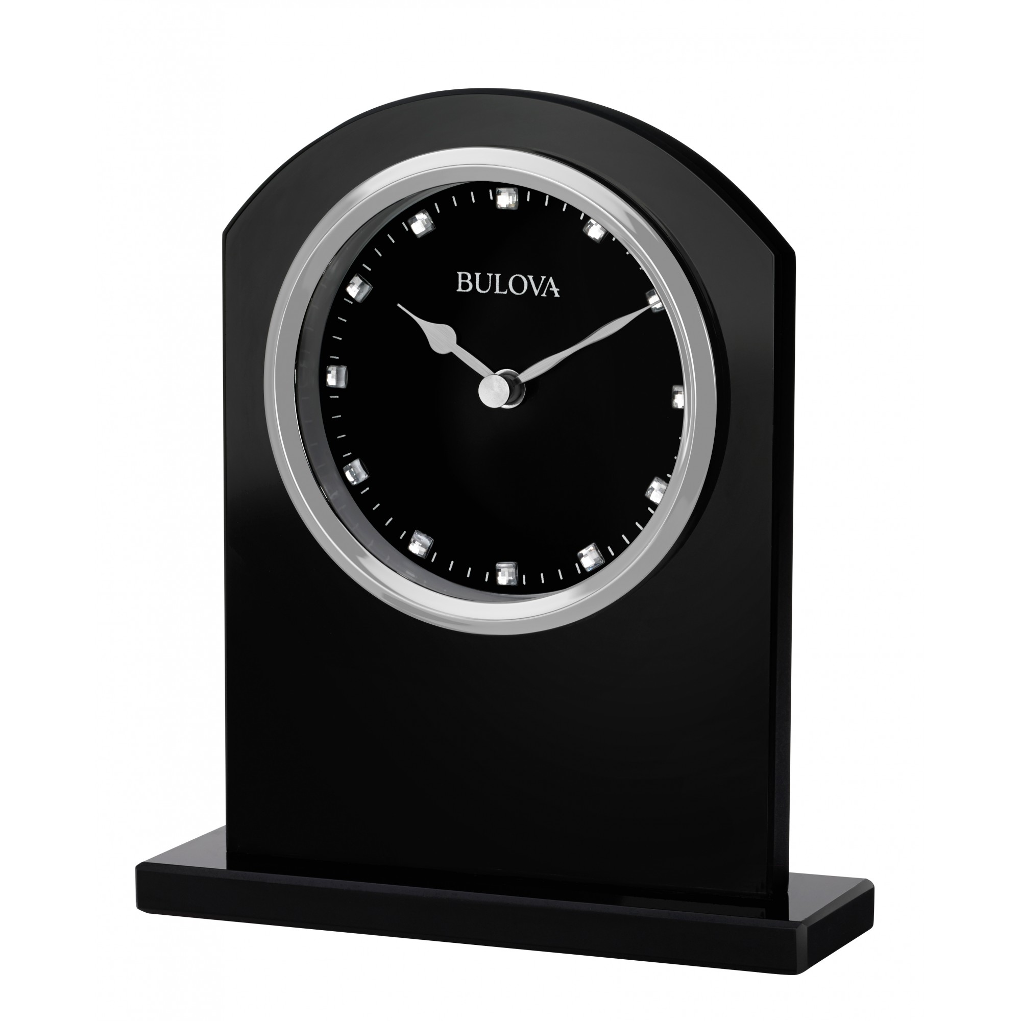 B5010 Bulova Ebony Crystal Clock