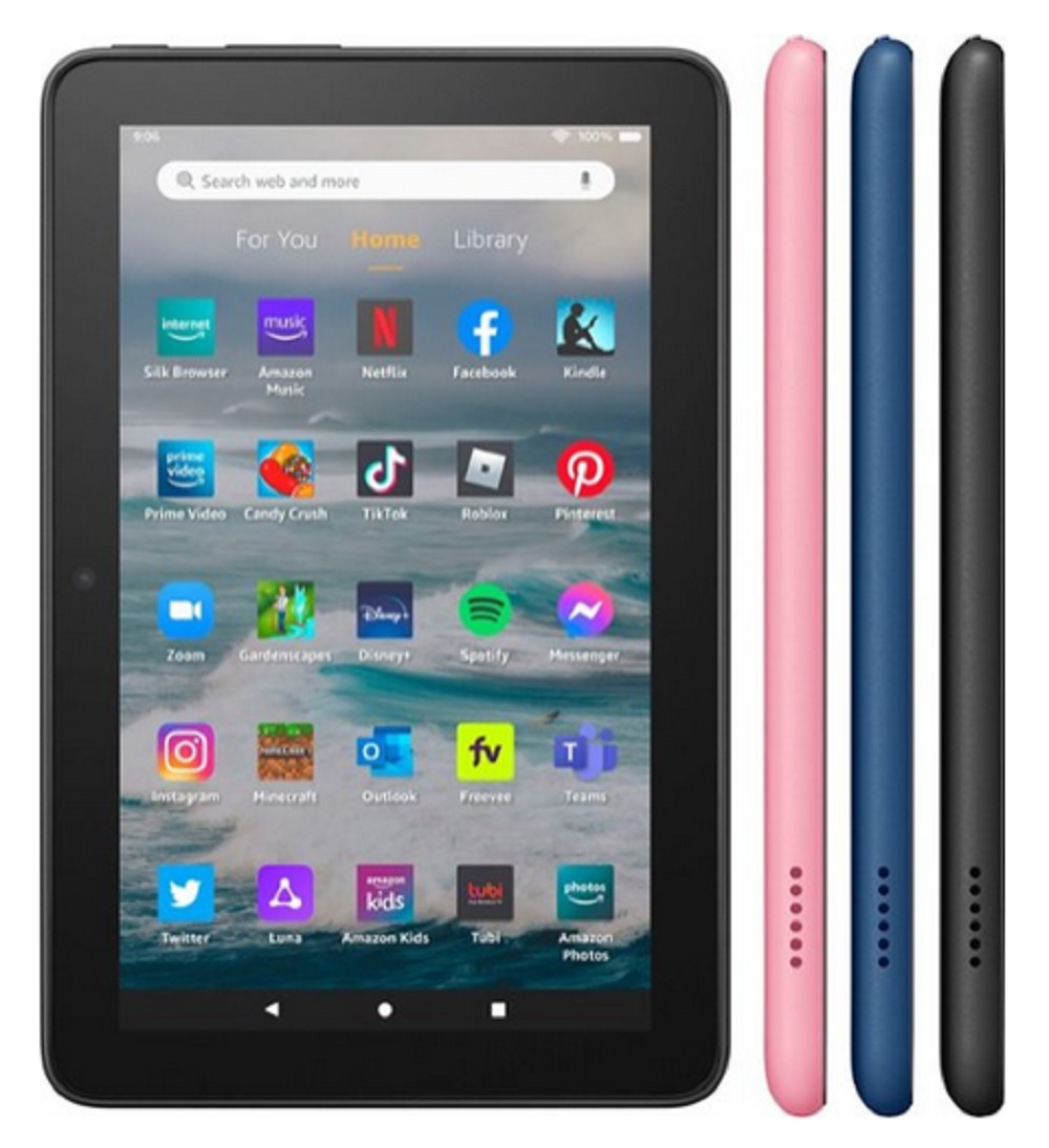 Amazon - Fire 7 tablet, 7 display, 16 GB, (2022 release) in Rose