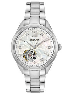Bulova Womens Silver Tone Automatic Bracelet Watch