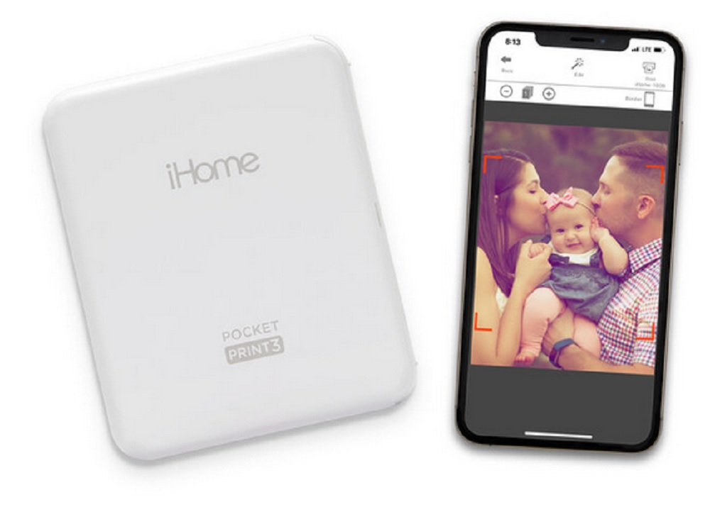 iHome® PocketPrint3™ Mobile Photo Printer