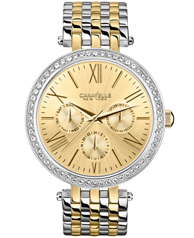 45N100 Caravelle New York by Bulova Women's Chronograph Two-Tone Stainless Steel Bracelet Watch