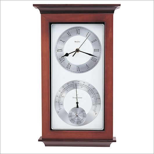 C3760 Bulova Yarmouth Time, Temperature and Hygrometer Clock
