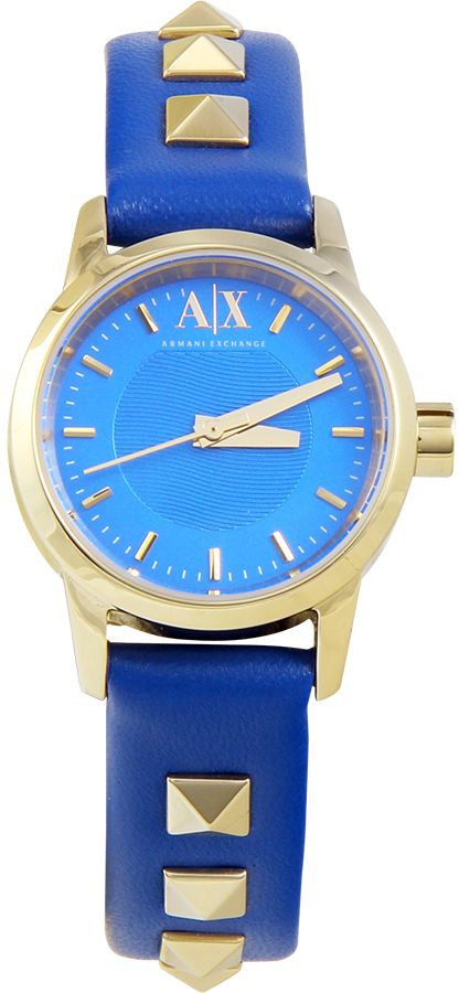 6021 Women's Blue Dial Leather Strap Quartz Movement Watch